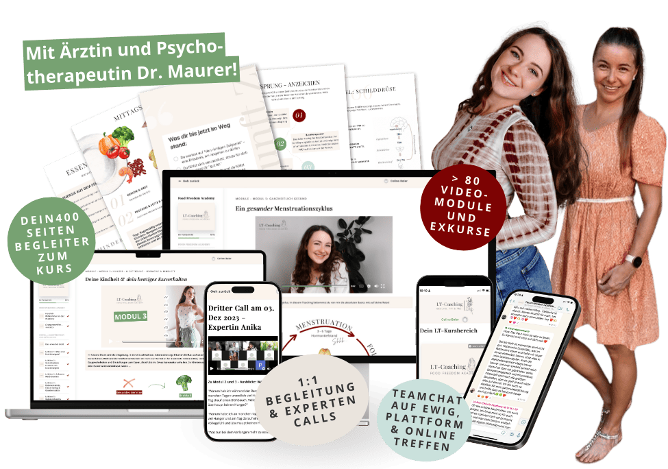 Mockup Food Freedom Academy mit Ärztin und Psychotherapeutin Doktor Melanie Maurer