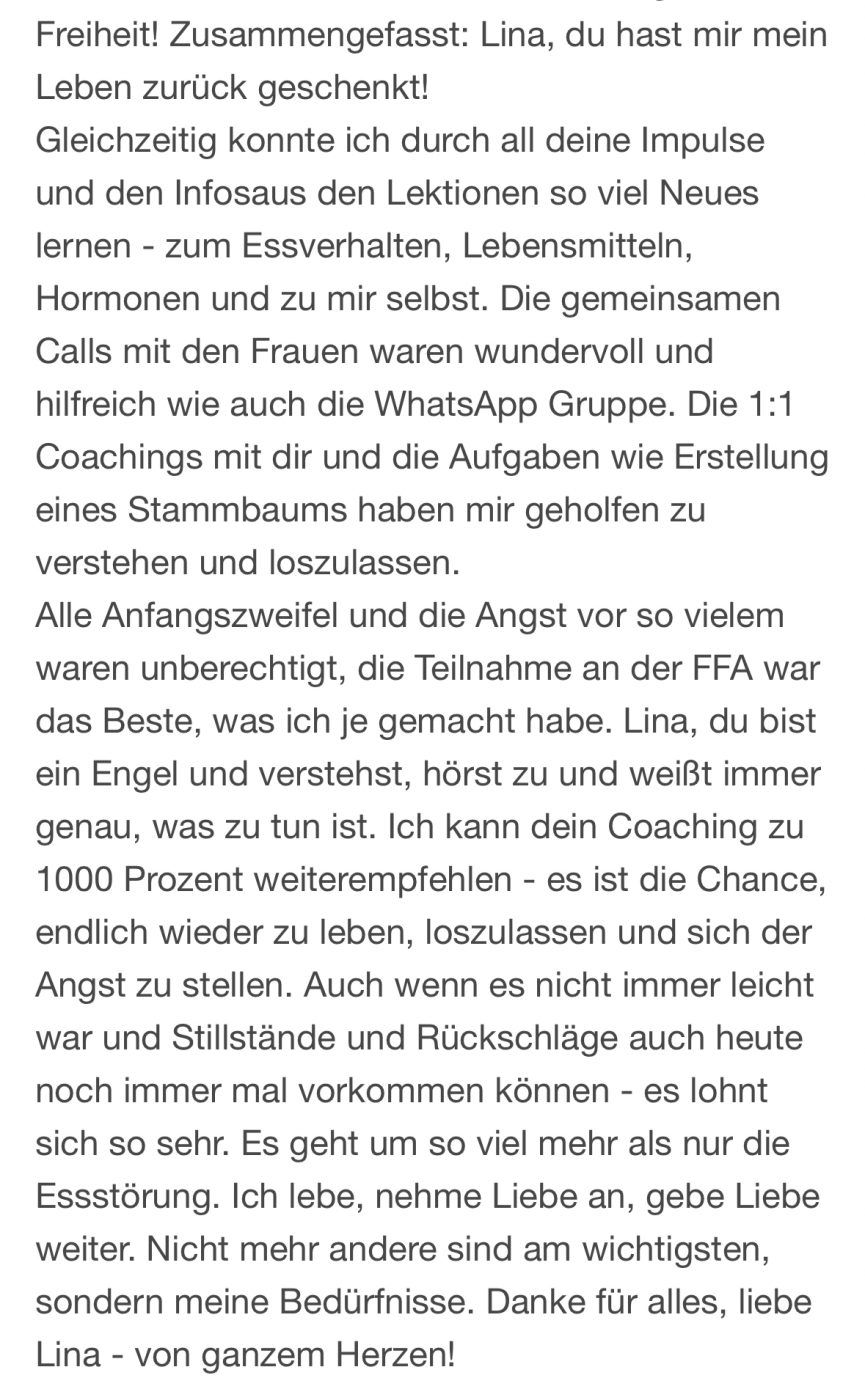 Erfolge - Food Freedom Academy | Gesund, fit & essstörungsfrei